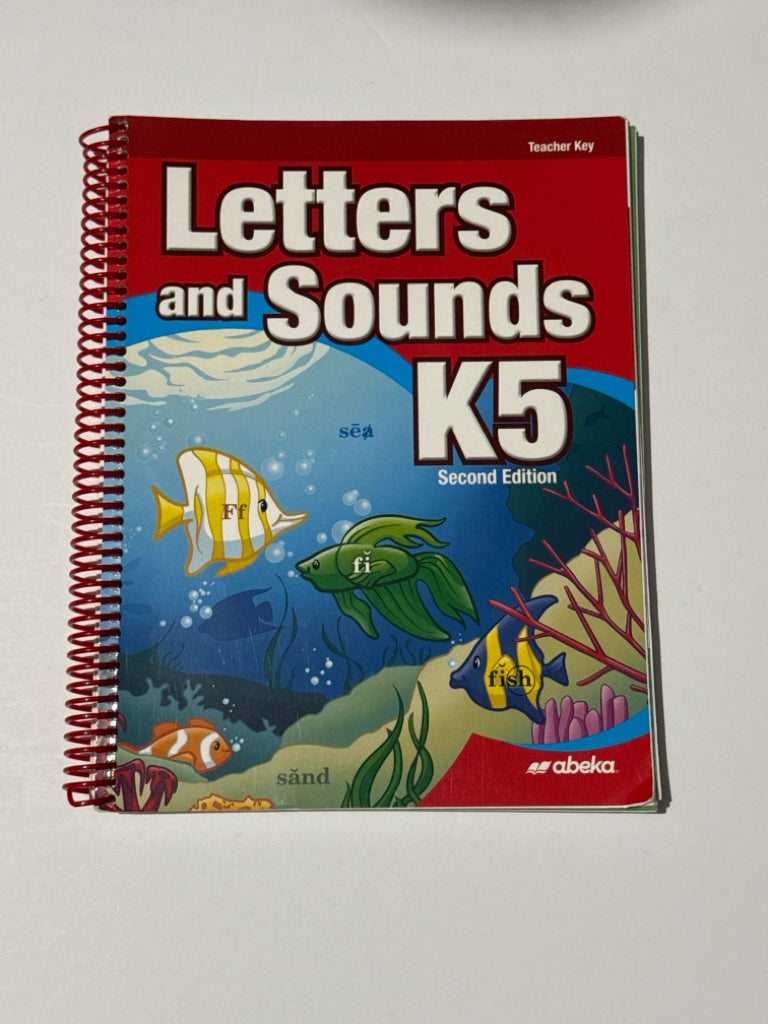 Letters and Sounds Abeka Teacher Key Pre-Owned Kindergarten Language Textbooks