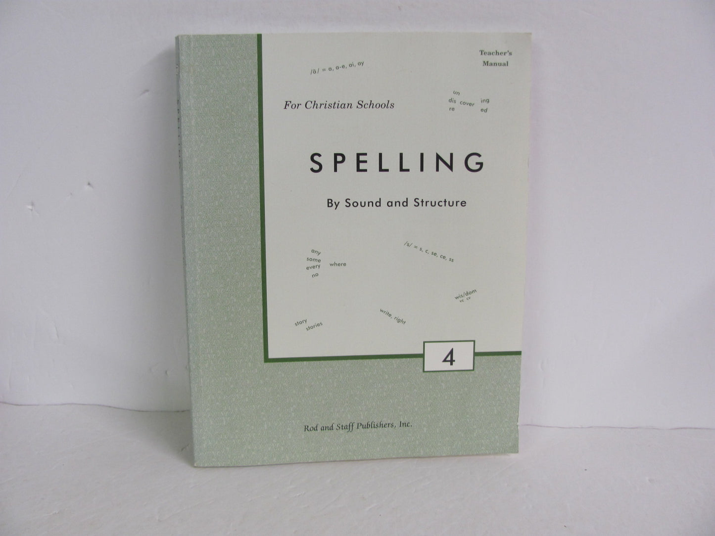 Spelling 4 Rod & Staff Teacher Manual Pre-Owned Spelling/Vocabulary Books