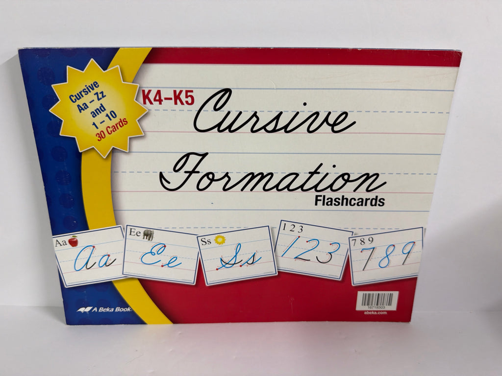Cursive Formation Abeka Cards Pre-Owned Elementary Penmanship Textbooks