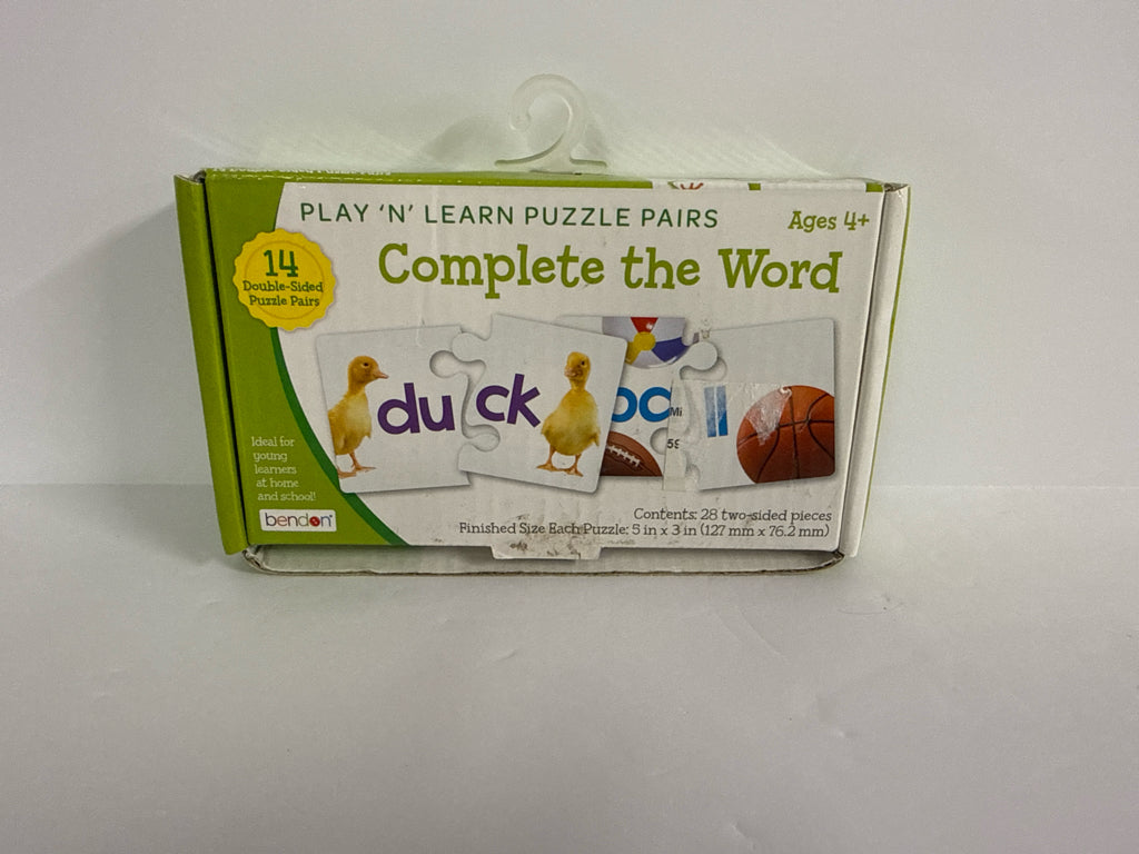 Complete the Word Bendon Puzzle Preowned Elementary Miscellaneous