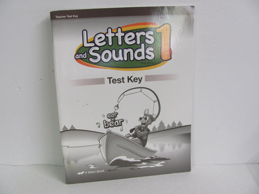 Letters and Sounds 1 Abeka Test Key Pre-Owned 1st Grade Language Textbooks