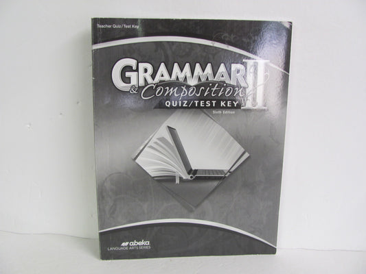 Grammar & Composition II Abeka Quiz/Test Key  Pre-Owned Language Textbooks