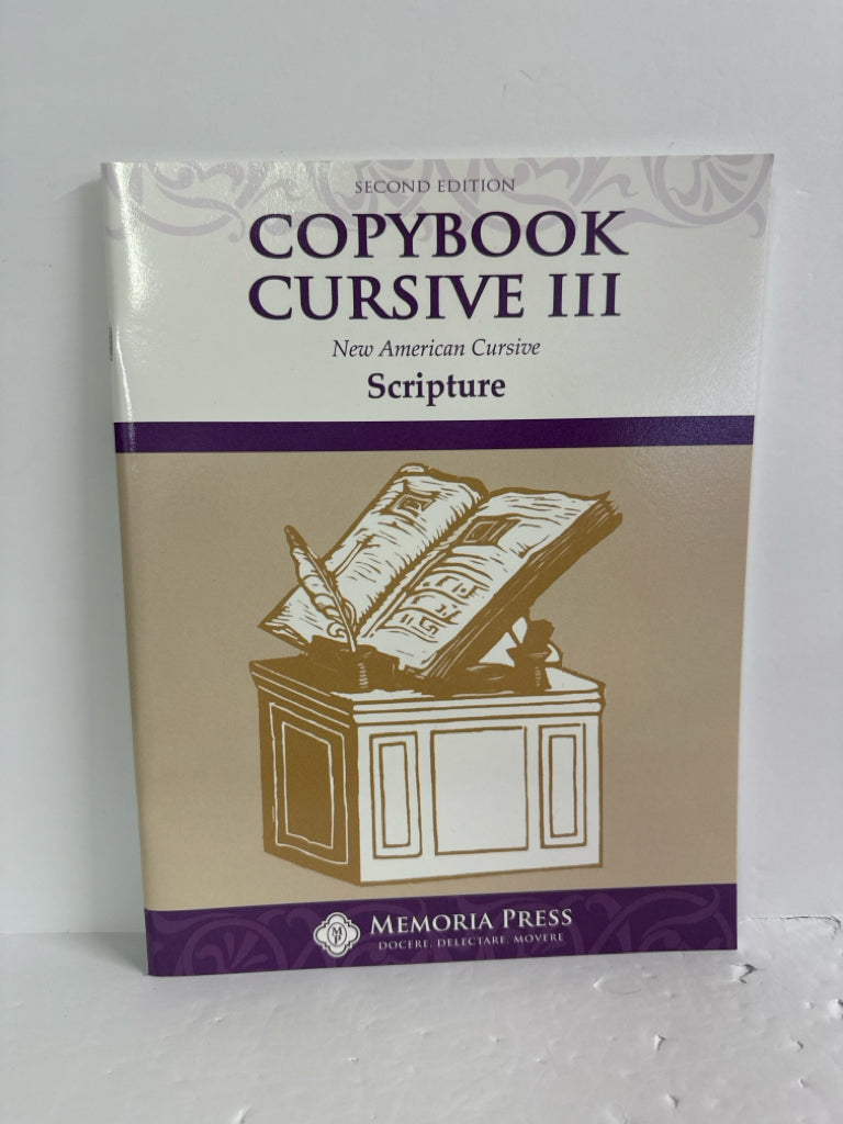 Copybook Cursive III Memoria Press Workbook Pre-Owned Elementary Memoria Press