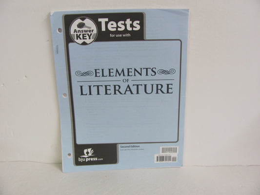 Elements of Literature BJU Press Test Key Pre-Owned 10th Grade Reading Textbooks