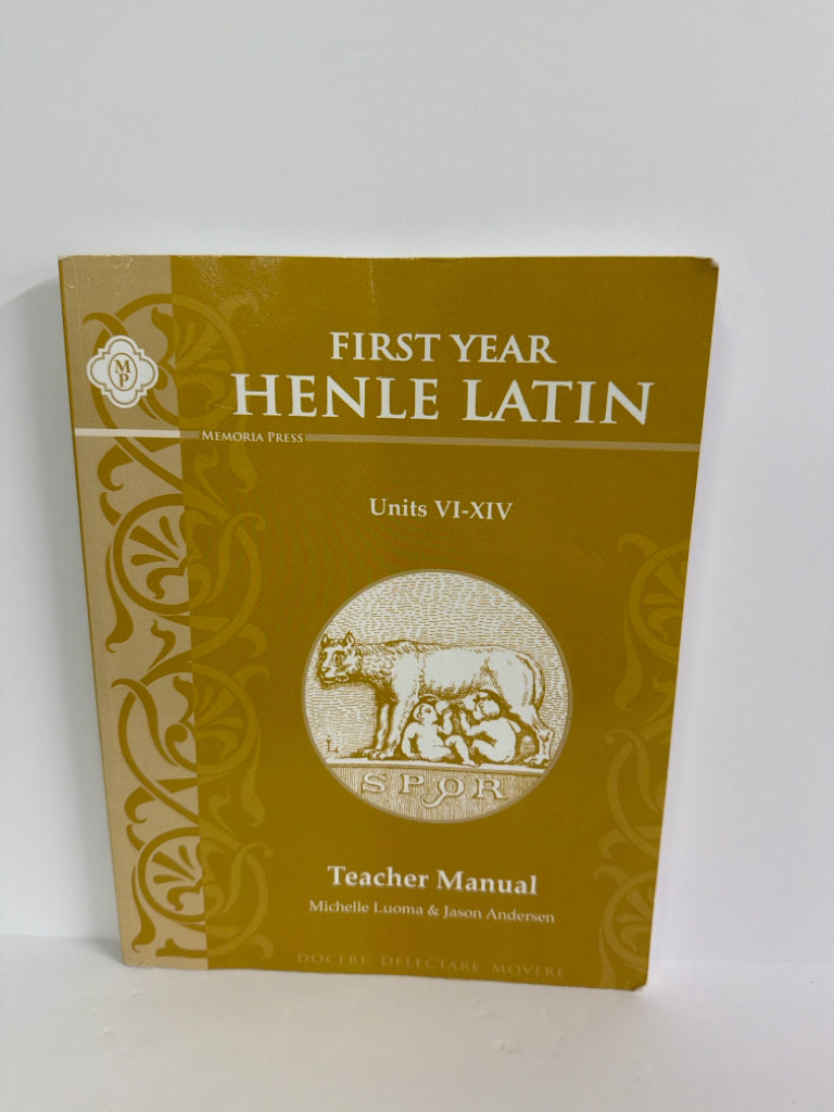 First Year Henle Latin Memoria Press Teacher Manual Pre-Owned Memoria Press
