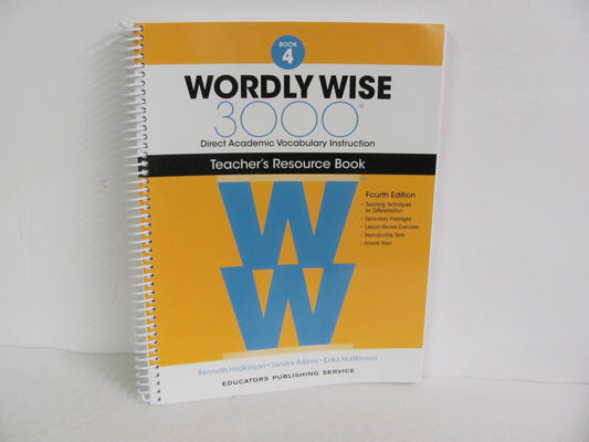 Wordly Wise 3000 EPS Teacher Resource Book Pre-Owned Spelling/Vocabulary Books
