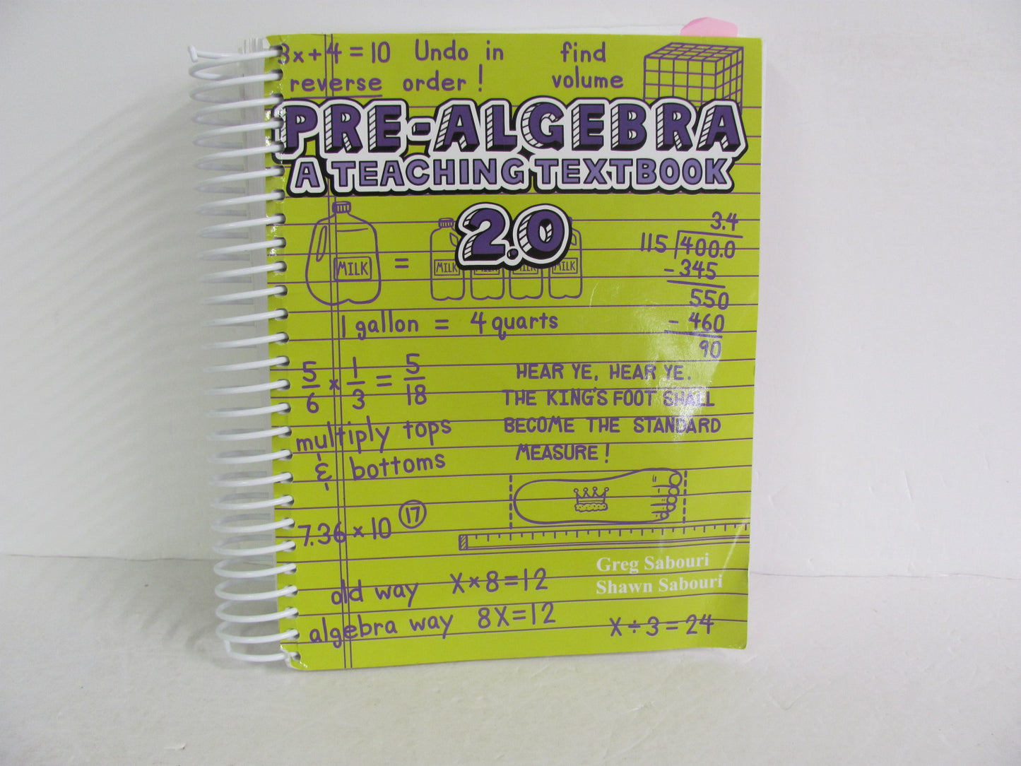 Pre Algebra 2.0 Teaching Textbook Student Book Pre-Owned Mathematics Textbooks