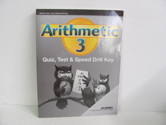 Arithmetic 3 Abeka Quiz/Test Key  Pre-Owned 3rd Grade Mathematics Textbooks
