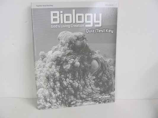 Biology Vol 2 Abeka Quiz/Test Key  Pre-Owned 10th Grade Science Textbooks