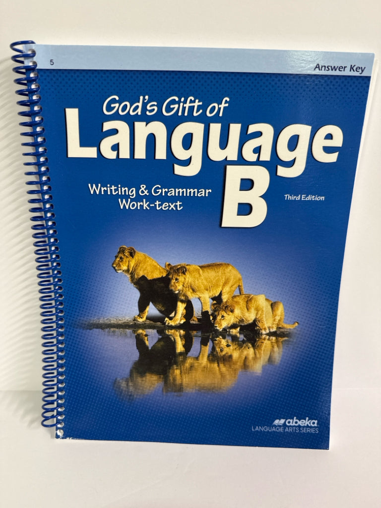God's Gift of Language B Abeka Answer Key Pre-Owned Language Textbooks
