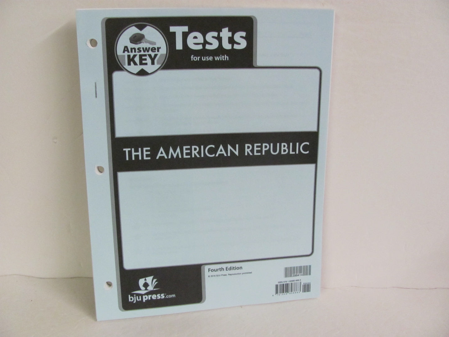 The American Republic BJU Press Test Key Pre-Owned 8th Grade History Textbooks