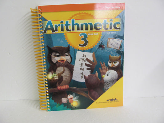 Arithmetic 3 Abeka Teacher Key  Pre-Owned 3rd Grade Mathematics Textbooks