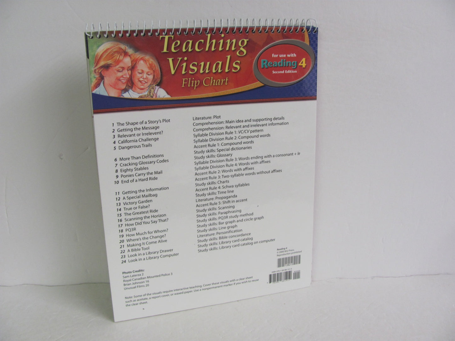 Reading 4 BJU Press Teaching Visuals 4th Grade Reading Textbooks