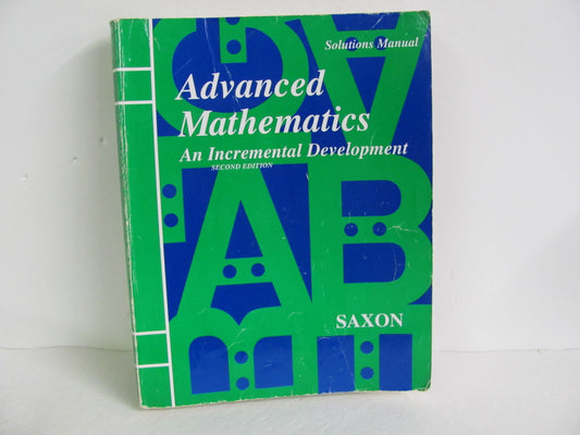 Advanced Mathematics Saxon Solutions Manual  Pre-Owned Mathematics Textbooks
