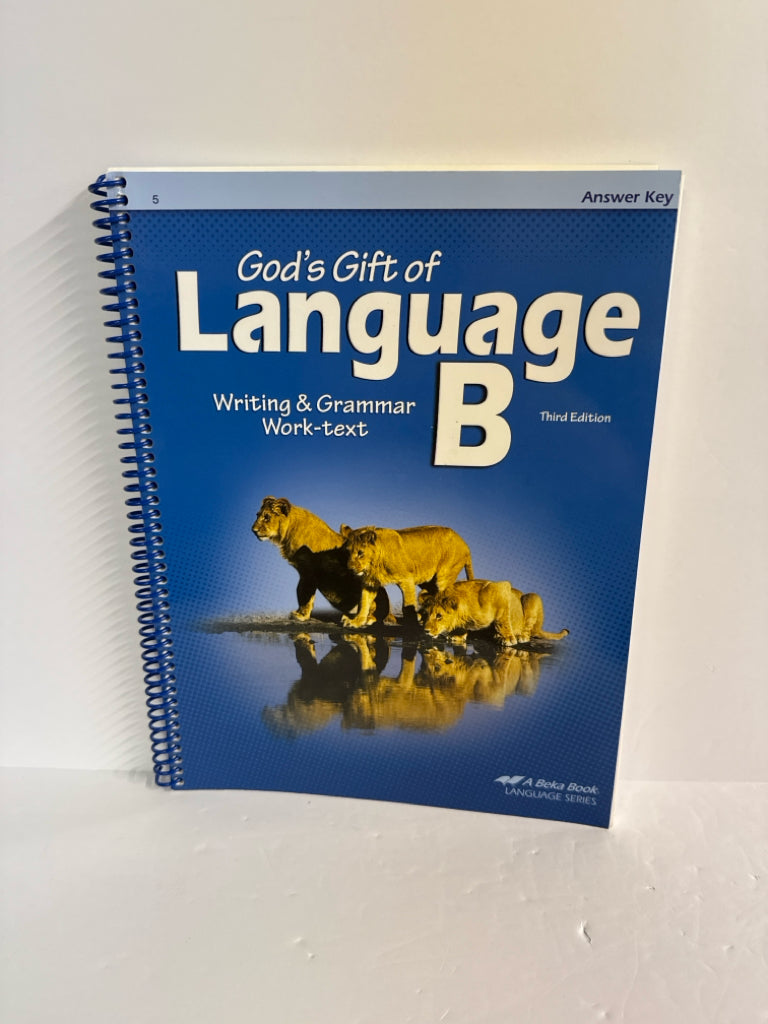God's Gift of Language B Abeka Answer Key Pre-Owned Language Textbooks
