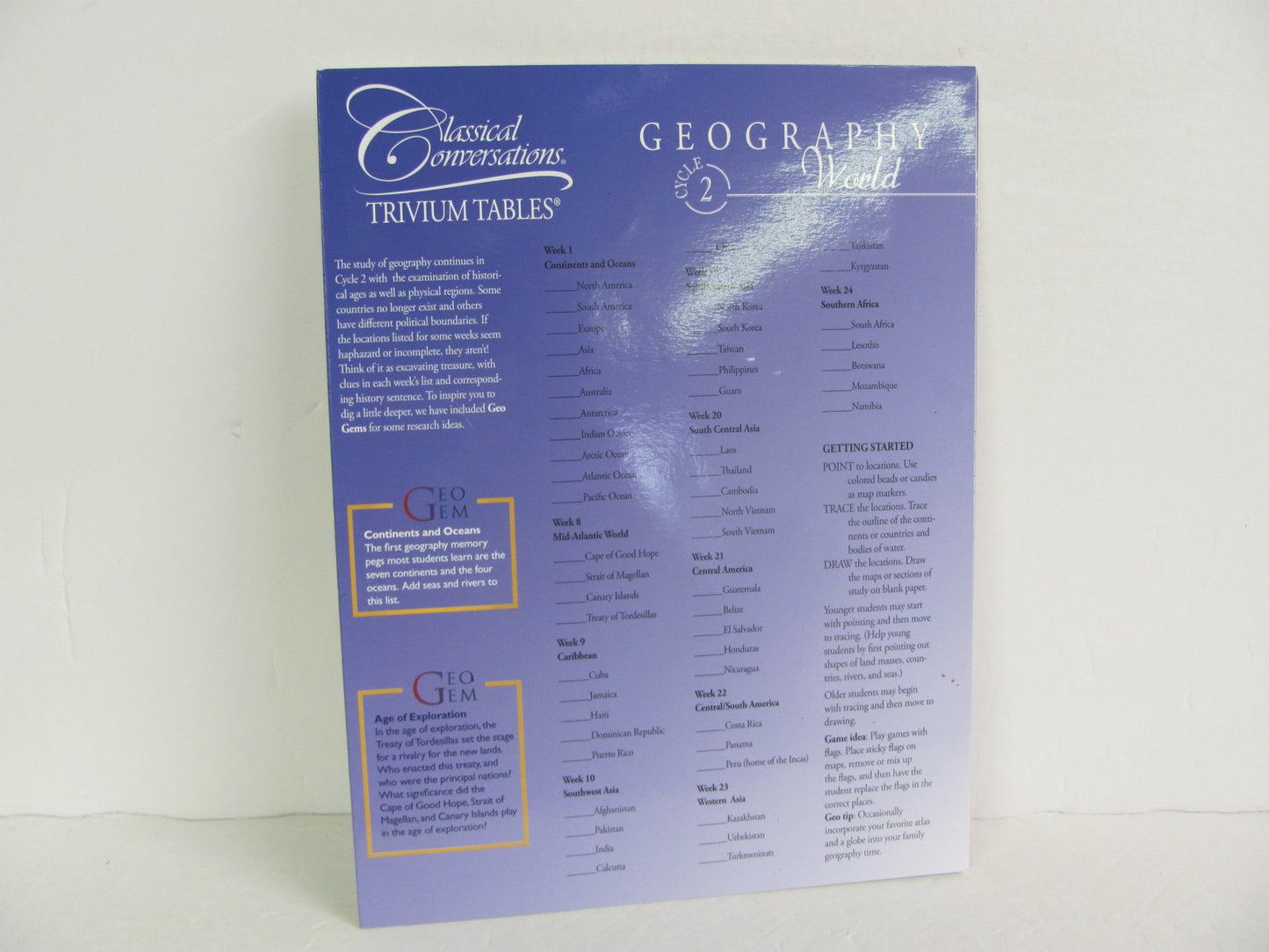 Geography Trivium Tables Pamplet Pre-Owned Classical Conversations