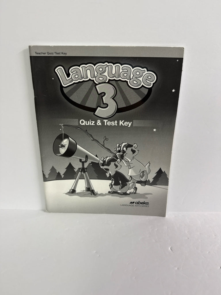 Language 3 Abeka Quiz/Test Key Pre-Owned 3rd Grade Language Textbooks