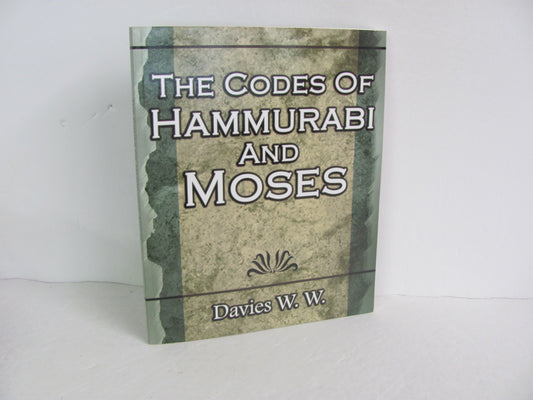 The Codes of Hammurabi Jennings Pre-Owned Davies World History Books