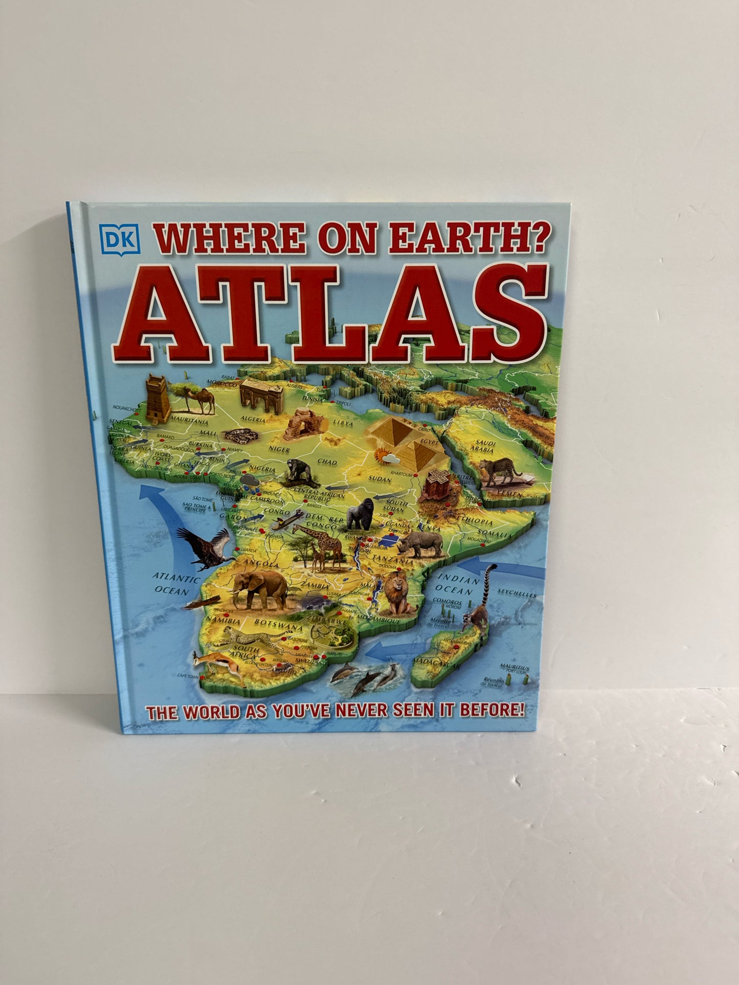 Where on Earth? Atlas DK Publishing Pre-Owned Elementary Geography Textbooks