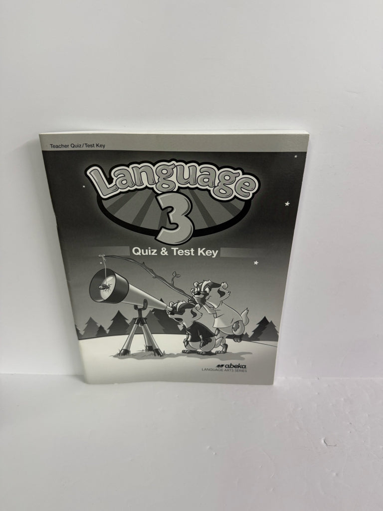 Language 3 Abeka Quiz/Test Key Pre-Owned 3rd Grade Language Textbooks