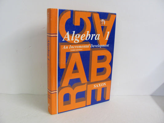 Algebra 1 Saxon Student Book Pre-Owned Saxon High School Mathematics Textbooks
