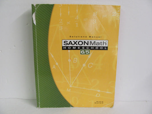 Math 65 Saxon Solutions  Pre-Owned 5th Grade Mathematics Textbooks