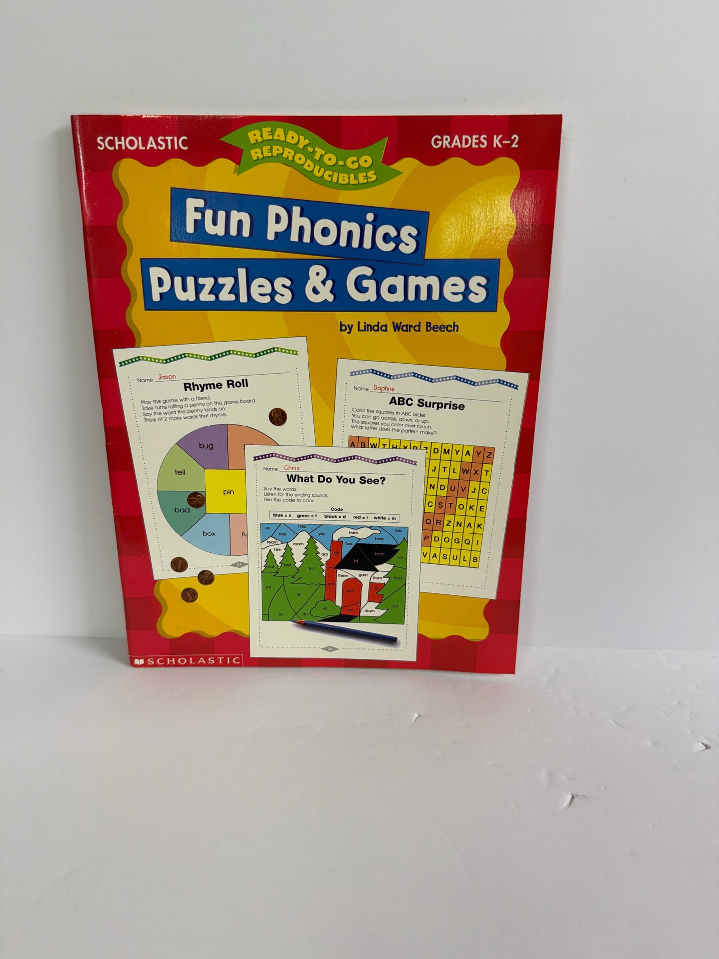 Fun Phonics Puzzles & Games Scholastic Workbook Pre-Owned Summer Study Books