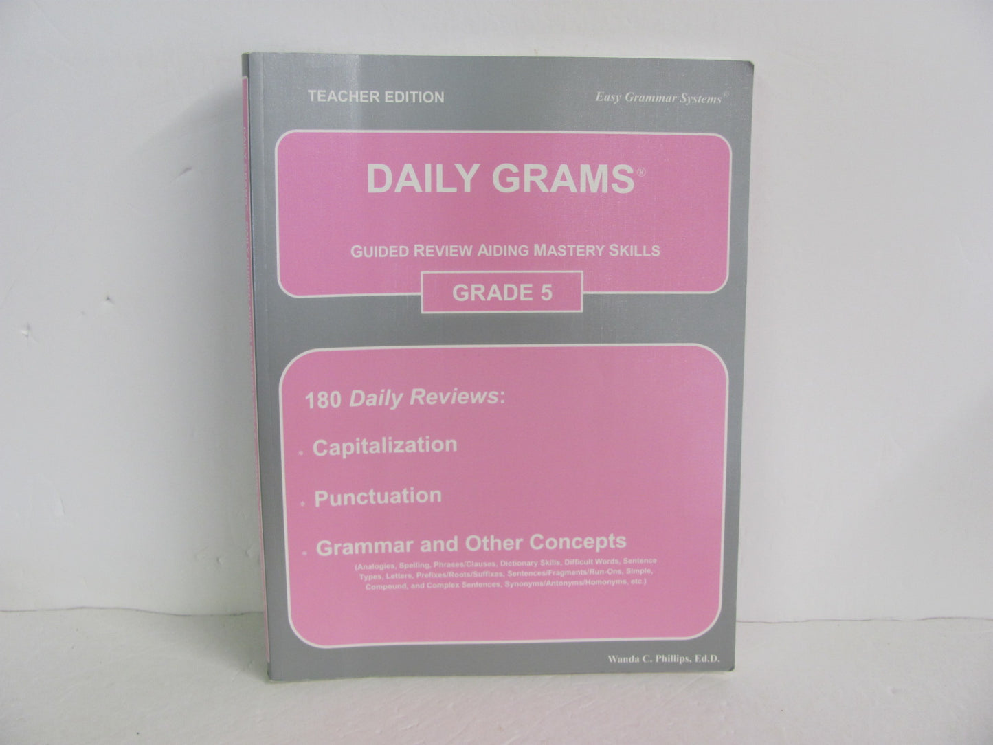 Daily Grams 5 Easy Grammar Teacher Edition Pre-Owned Language Textbooks