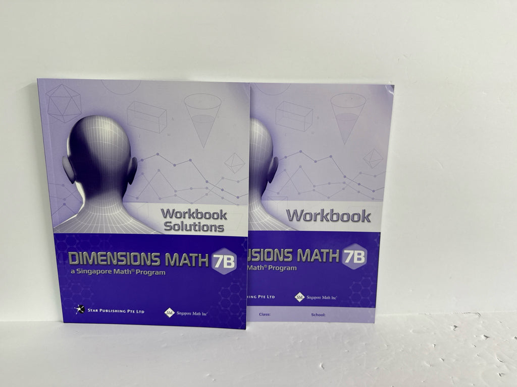 Dimensions Math 7B Singapore Set Pre-Owned 7th Grade Mathematics Textbooks