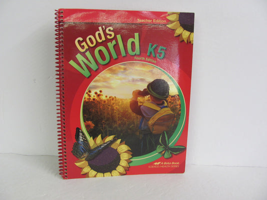God's World K5 Abeka Teacher Edition  Pre-Owned Kindergarten Science Textbooks