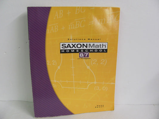 Math 87 Saxon Solution Key Pre-Owned Saxon 7th Grade Mathematics Textbooks
