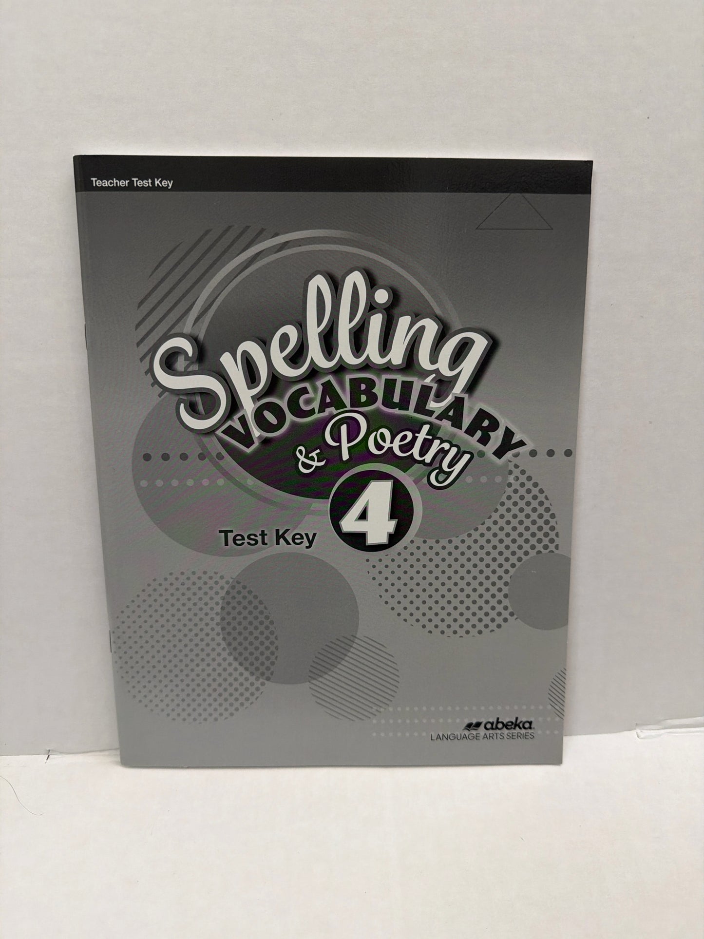 Spelling Vocabulary & Poetry 4 Abeka Test Key Pre-Owned Language Textbooks