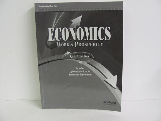 Economics Abeka Quiz/Test Key  Pre-Owned 12th Grade History Textbooks