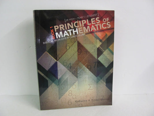 Principles of Mathematics BK 1 Master Books Middle School Mathematics Textbooks