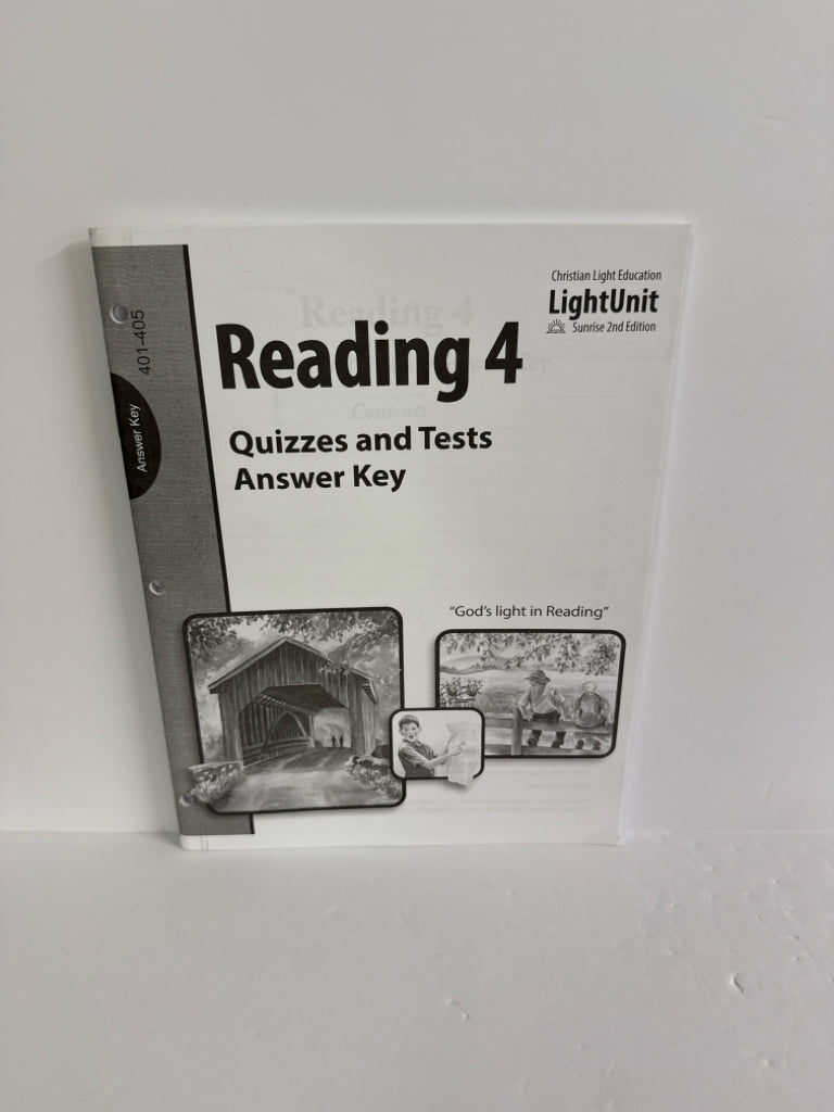 Reading 4 Christian Light Answer Key Pre-Owned 4th Grade Reading Textbooks