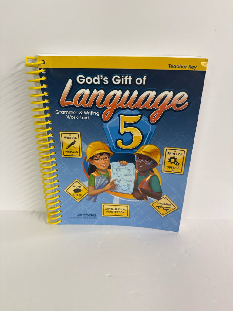 God's Gift of Language 5 Abeka Teacher Key Pre-Owned Language Textbooks