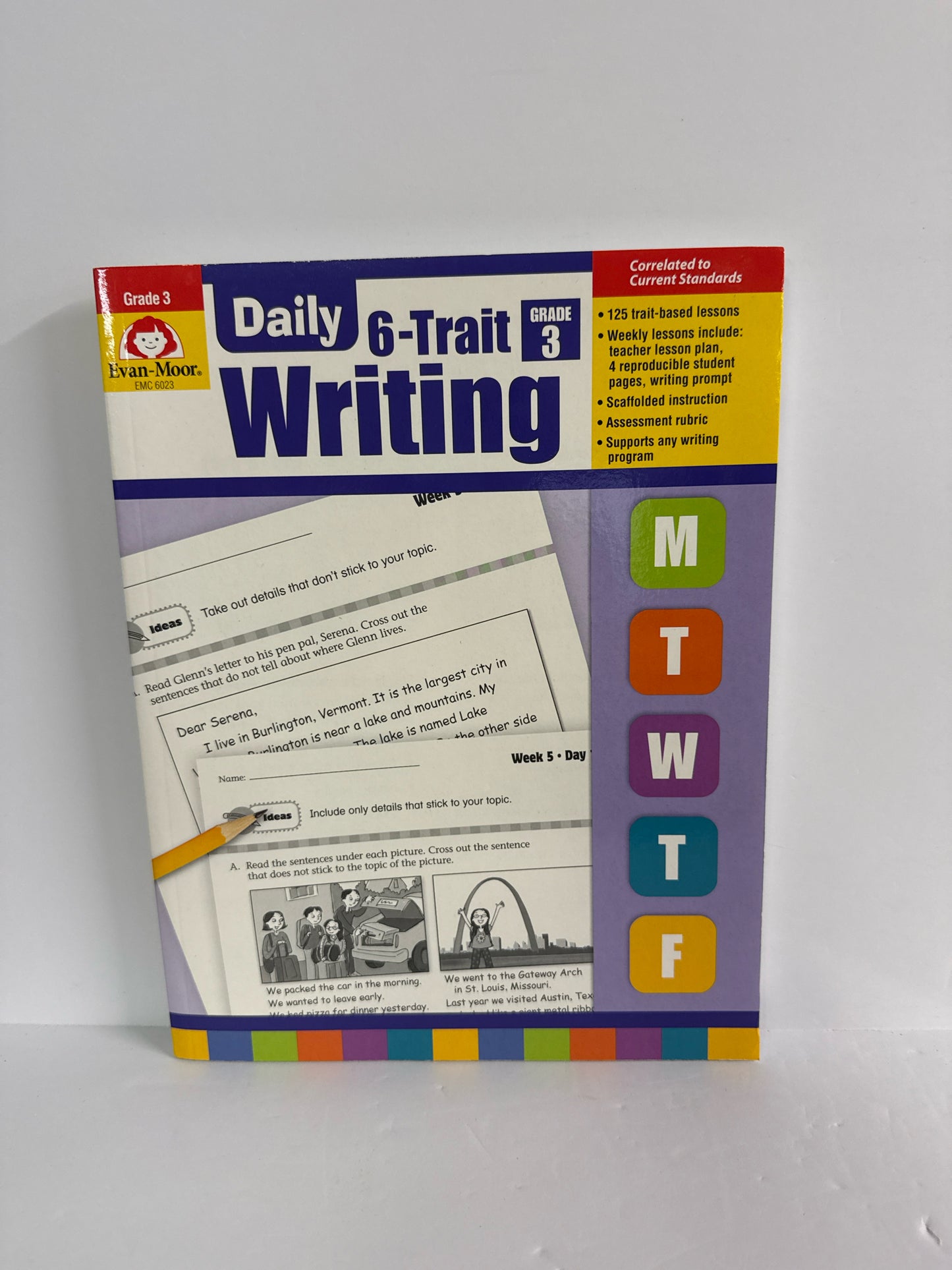 Daily 6-Trait Writing Evan-Moor Workbook Pre-Owned Language Textbooks