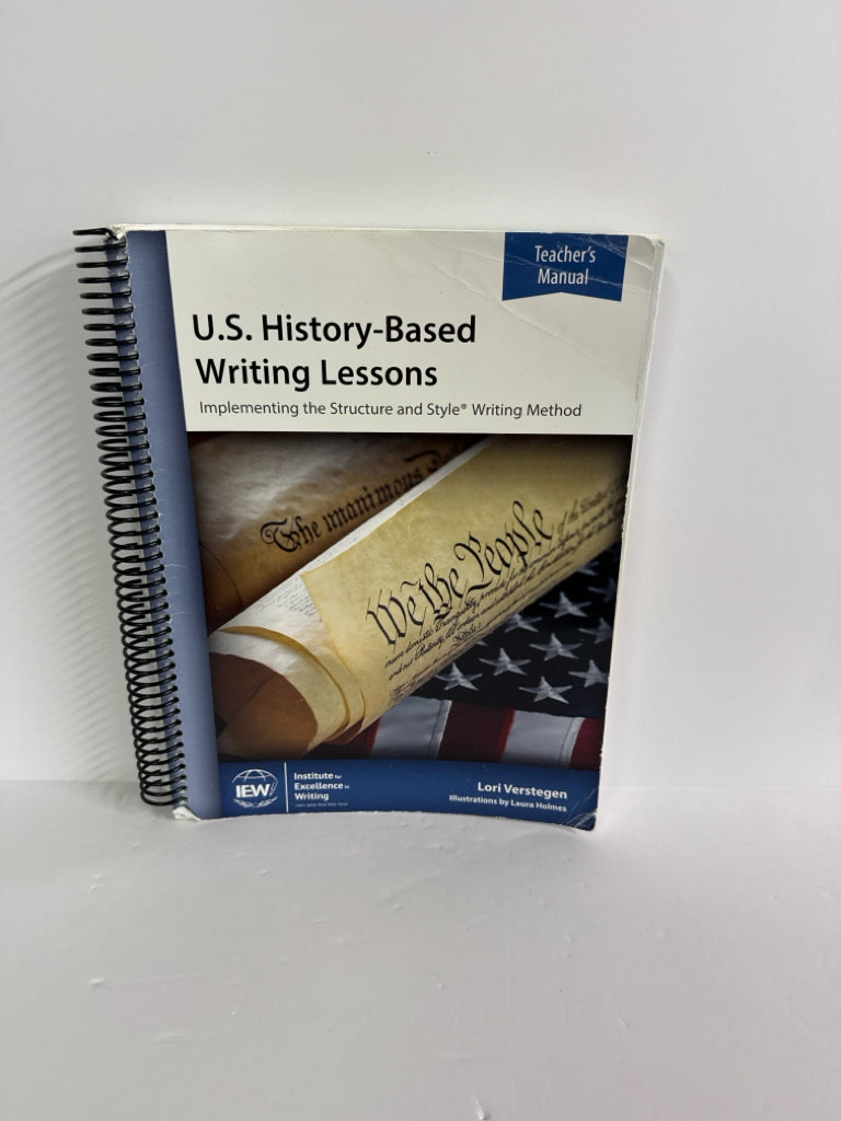 U.S. History-Based Writing Lessons IEW Teacher Manual Pre-Owned Writing Books