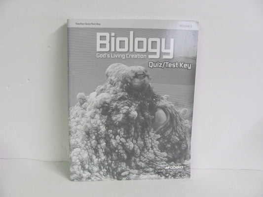 Biology Vol 2 Abeka Quiz/Test Key  Pre-Owned 10th Grade Science Textbooks