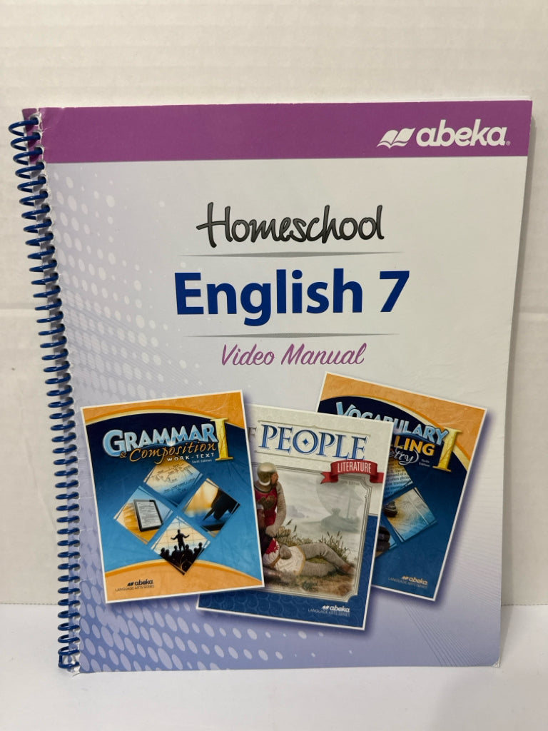English 7 Abeka Video Manual- Pre-Owned 7th Grade Educator Resources