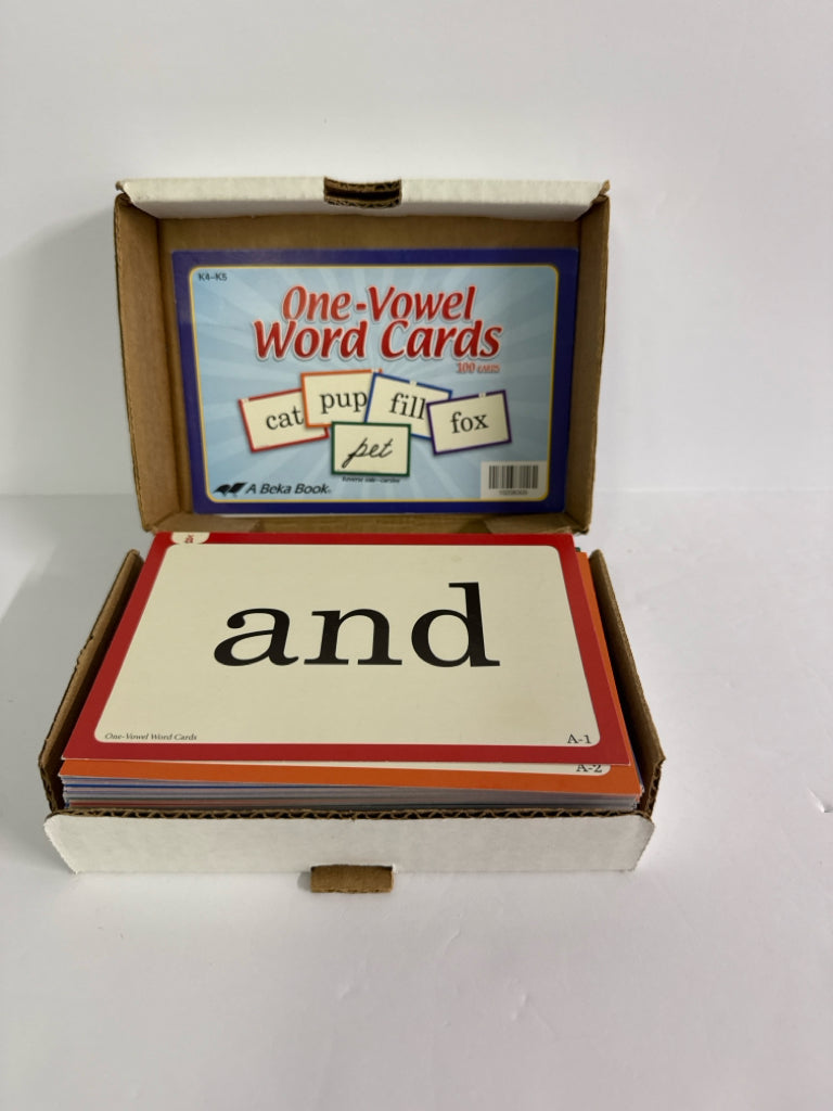 One Vowel Word Cards Abeka Cards Pre-Owned Kindergarten Language Textbooks