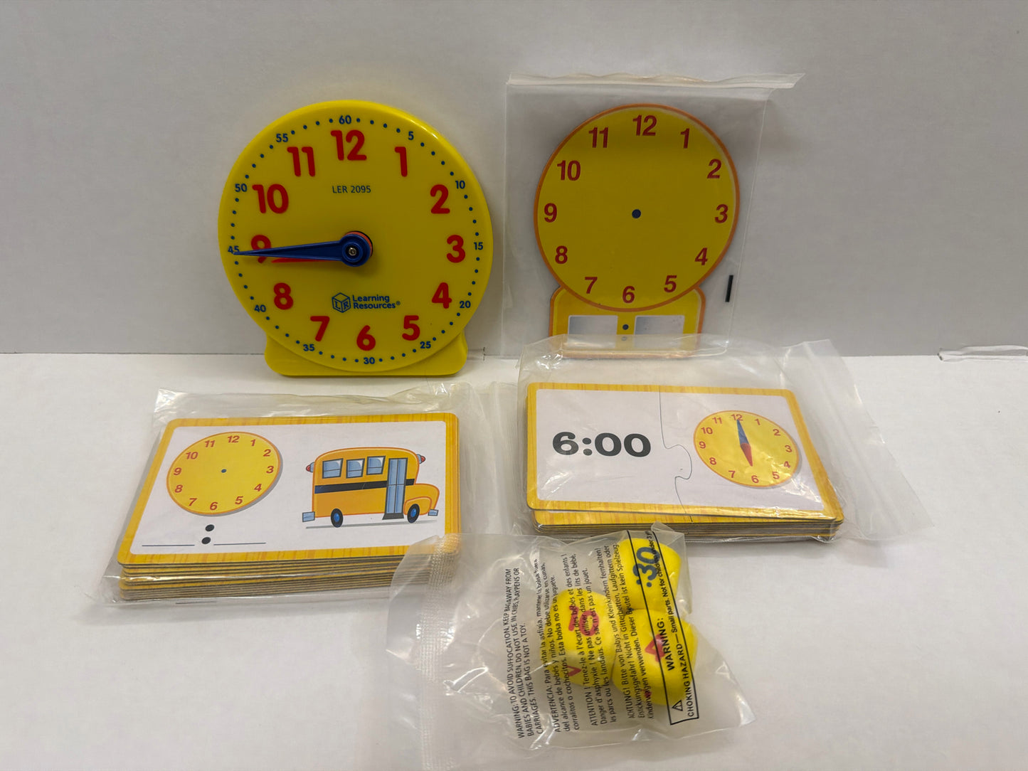 Time Activity Set Learning Resources Set Pre-Owned Elementary Manipulatives