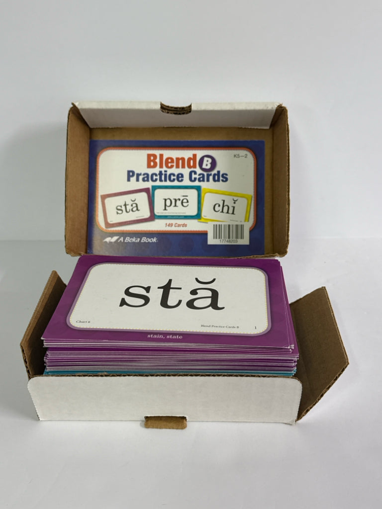 Blend Practice Cards B Abeka Cards Pre-Owned Elementary Language Textbooks