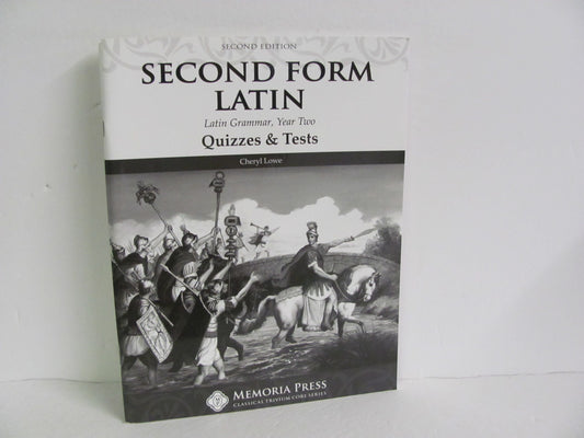 Second Form Latin Memoria Press Quizzes/Tests  Pre-Owned High School Latin Books