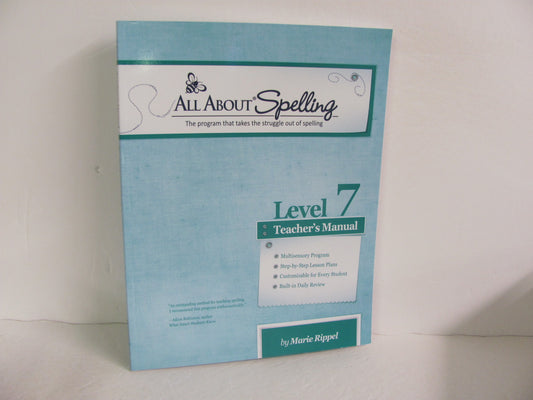 All About Spelling All About Learning Rippel 7th Grade Spelling/Vocabulary Books