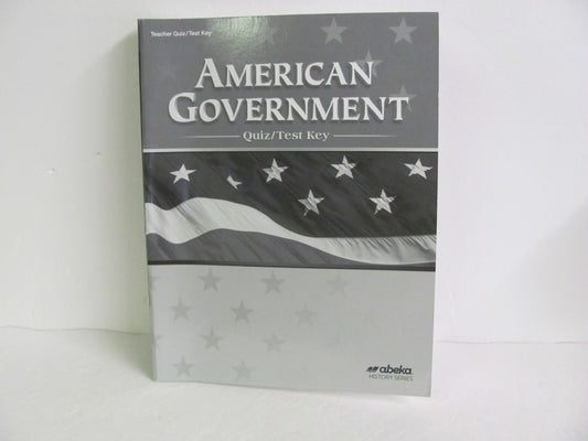 American Government Abeka Quiz/Test Key  Pre-Owned 12th Grade History Textbooks