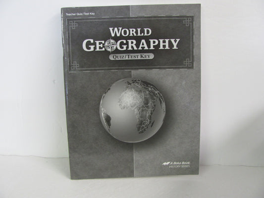 World Geography Abeka Quiz/Test Key  Pre-Owned 9th Grade History Textbooks