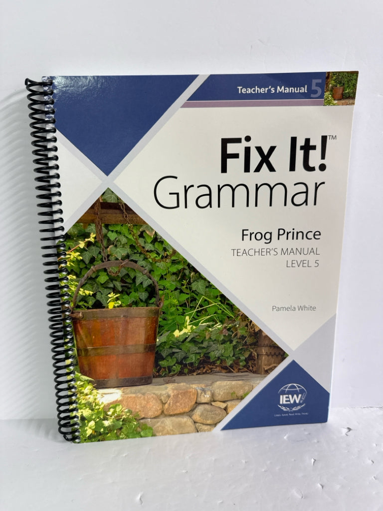 Frog Prince IEW Teacher Manual Pre-Owned Pamela White Fix It Grammar