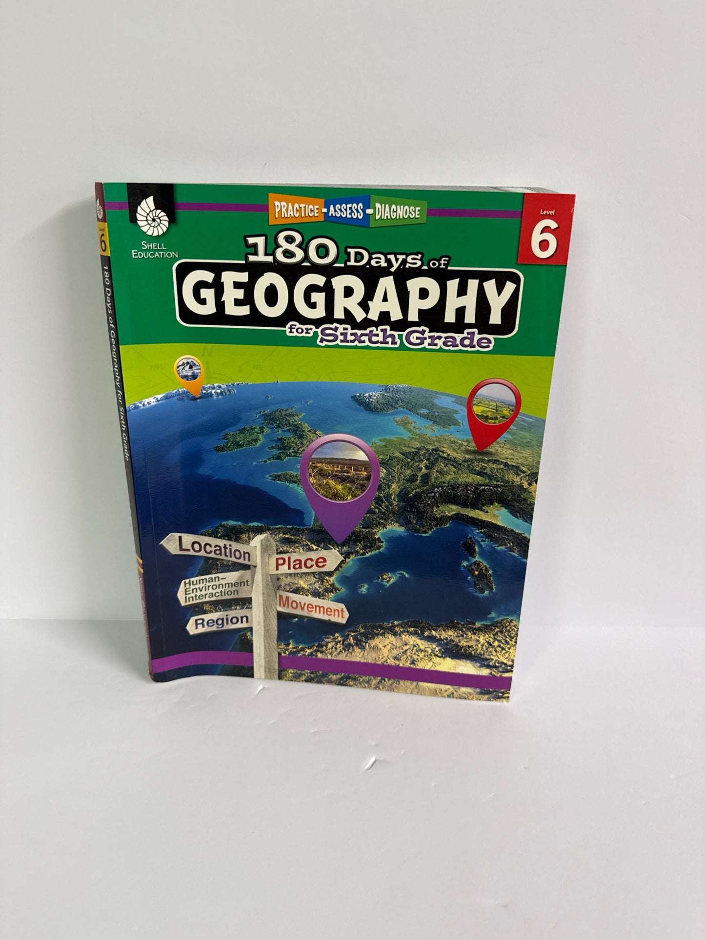 180 Days of Geography Shell Edcuational 6th Grade Geography Books