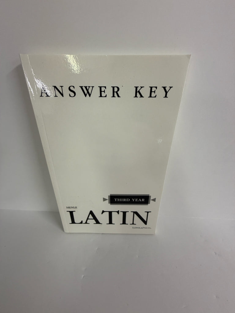 Henle Latin Loyola Press Answer Key Pre-Owned High School Latin